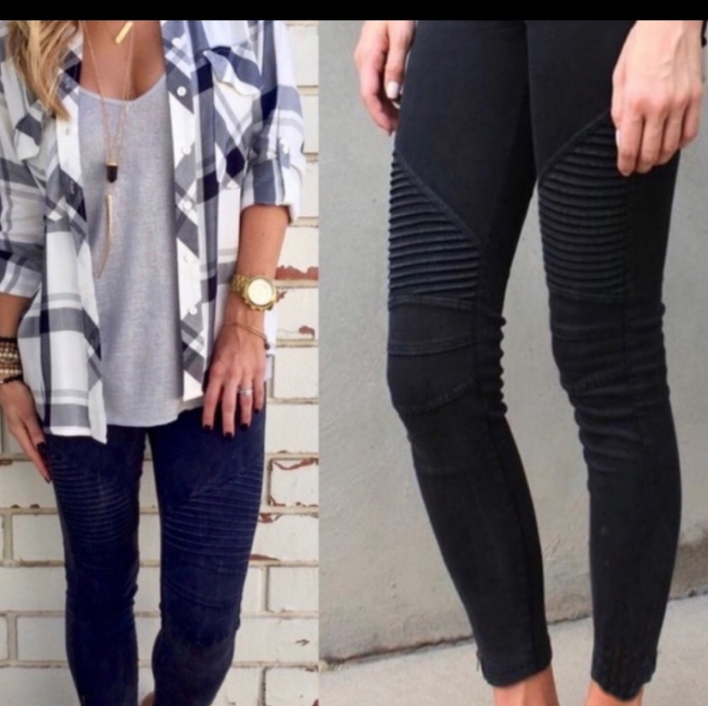 Black Moto Stretchy Jegging